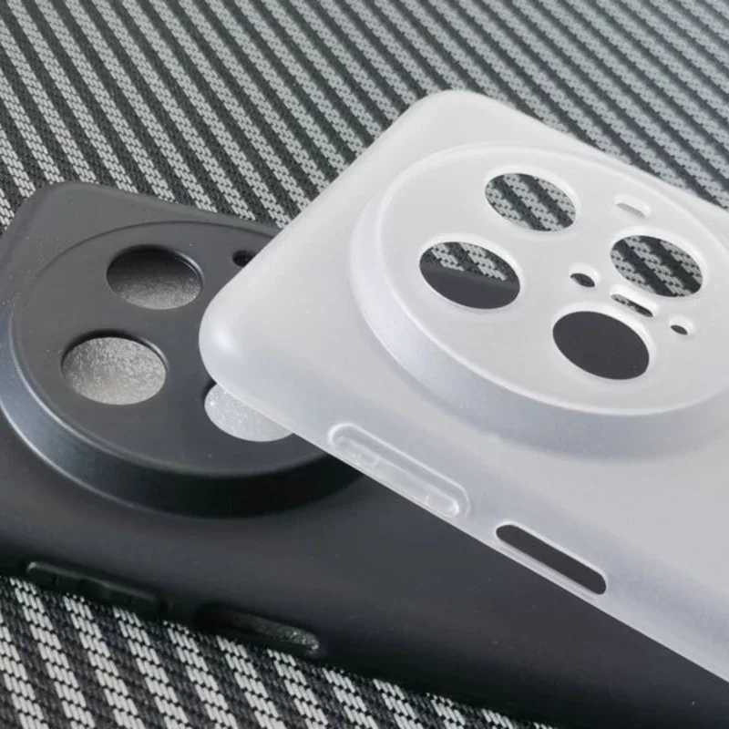 Frosted Clear Black Silicone Protective Phone Case - Soft TPU Cover