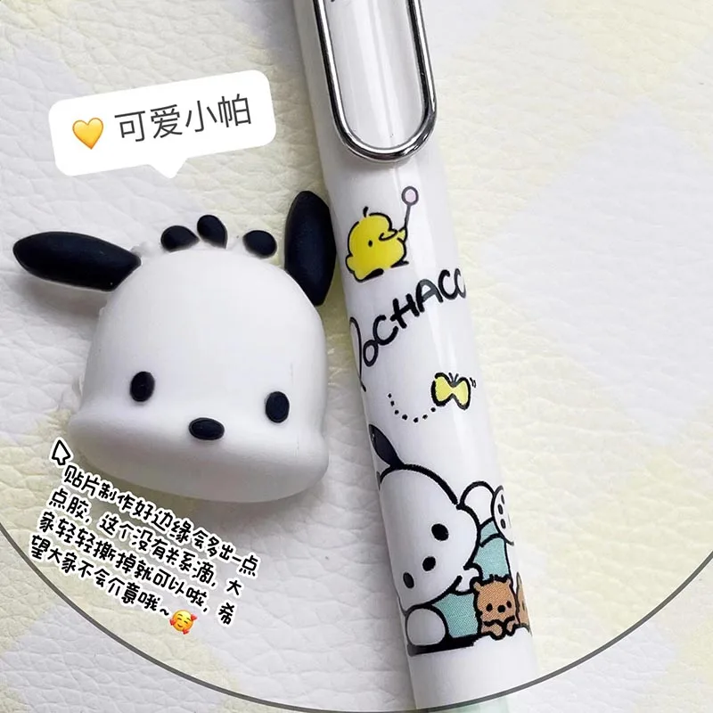 산리오 키티 젤 펜, 귀여운 쿠로미 멜로디 포차코, 블랙 잉크 중립 펜, 프로모션 선물, 사무실 학교 용품, 0.5mm, 24 개/로트