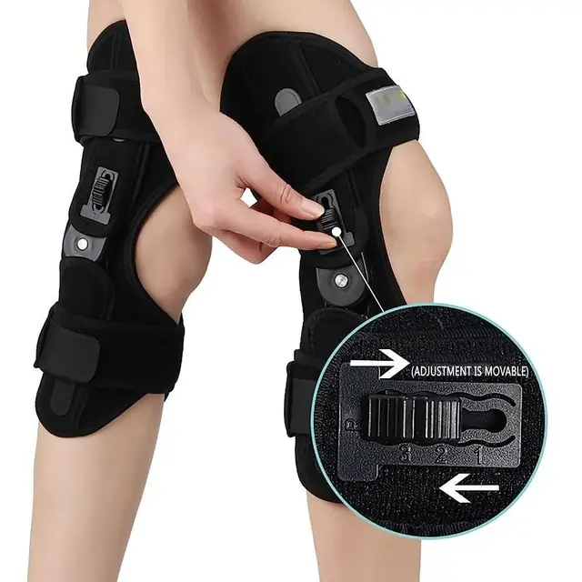 Knee Assistive Device Knee Booster Power Joint Support Knee Pads Non-Slip Knee Support Spring Stabilizer for Climbing