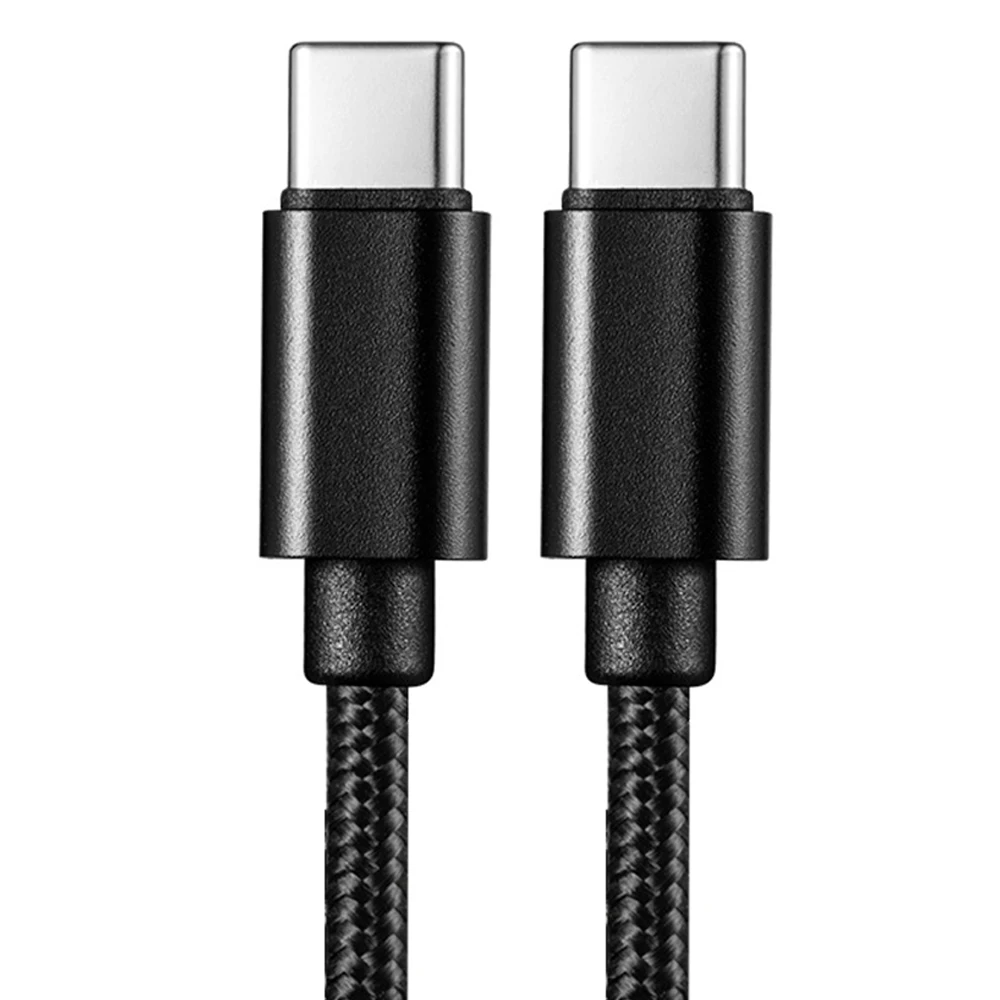 Durable Nylon Braided Type C to Type C Fast Charging Cable - Available in Multiple Lengths