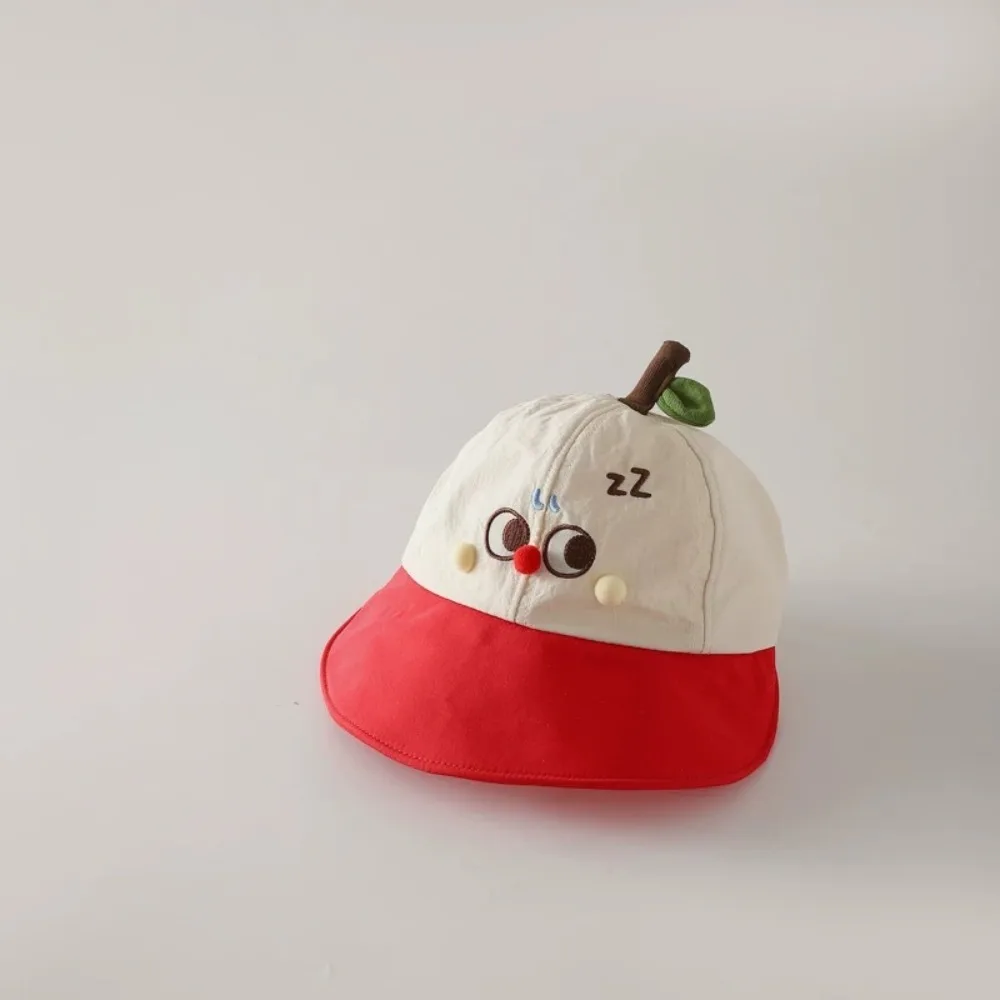 Sweet Quick-dry Korean Style Cap Shading Hat Embroidery Summer Kid Sunhat Dinosaur Puppy Children's Bucket Hat Baby
