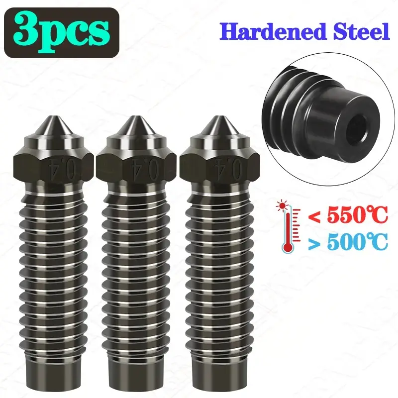 For Elegoo Neptune 4 Max Hardened Steel Nozzle Upgraded 0.2 0.4 0.6 0.8 Neptune 4 Plus Kit Nozzle High Speed Nozzles Top Quality image 7