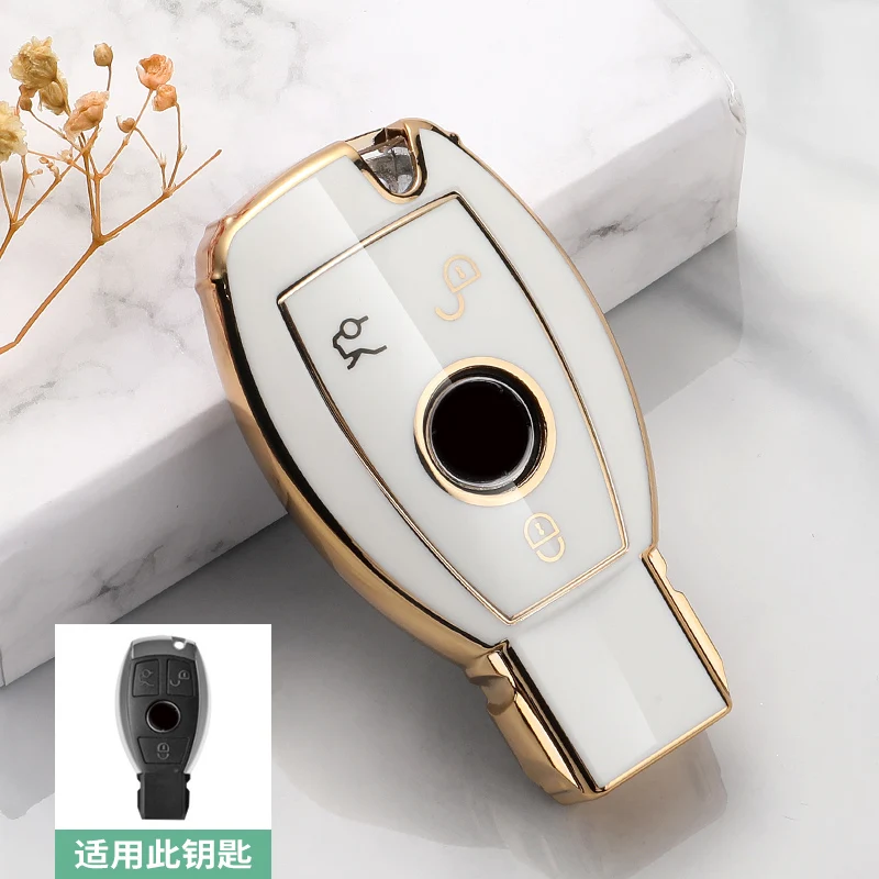 Key Case Cover for Mercedes Benz A B C S Class AMG GLA CLA GLC W176 W221 W204 W205 Accessories Holder Shell Keychain