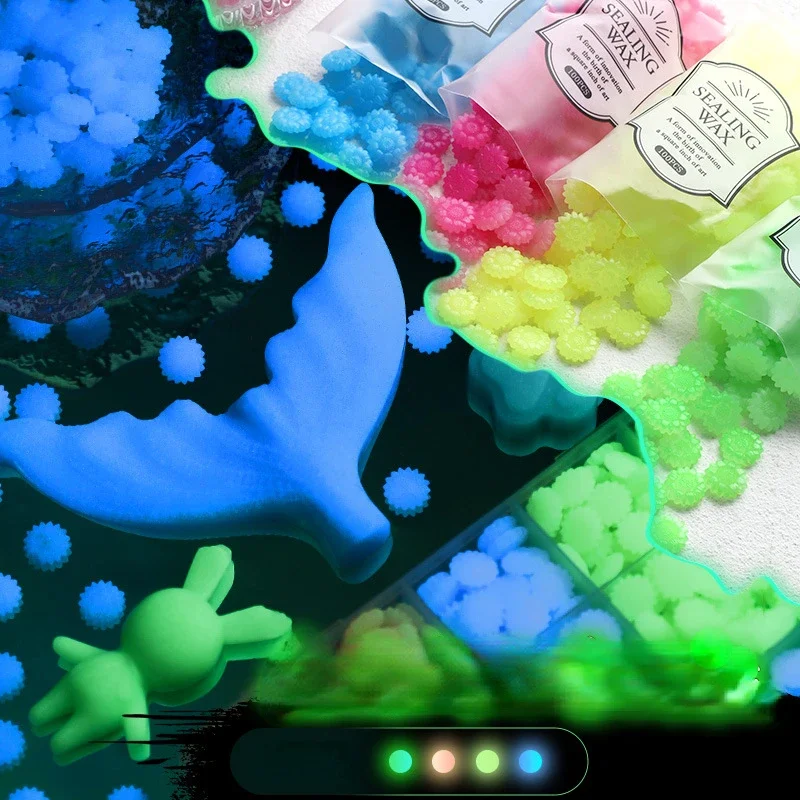Luminous Sealing Wax Particles for DIY Scrapbooking