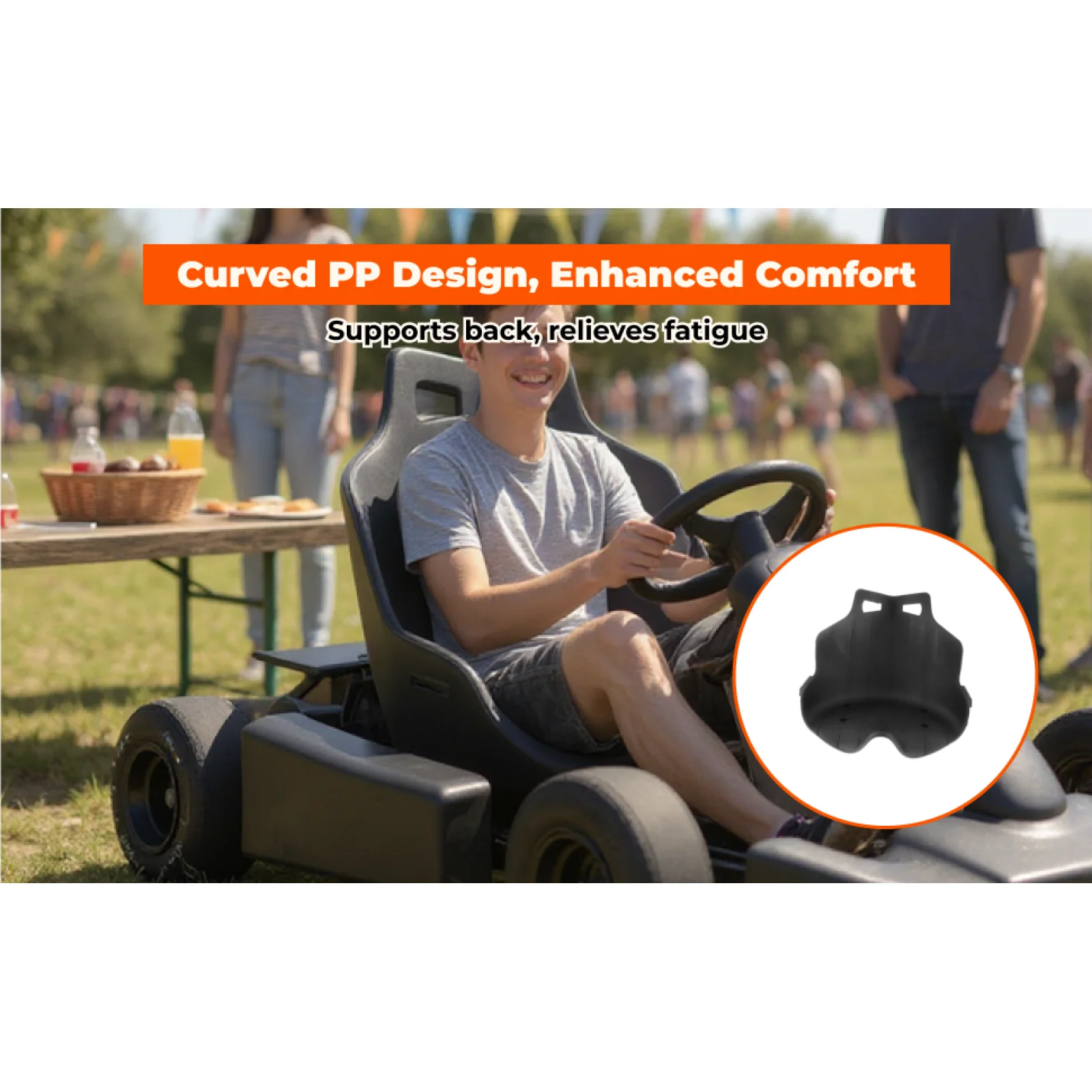 Go Kart Car Seat Portable Adjustable DIY for Racing Balancing Vehicle Kart ATV Car Outdoors Drift Trikes Seat Saddle