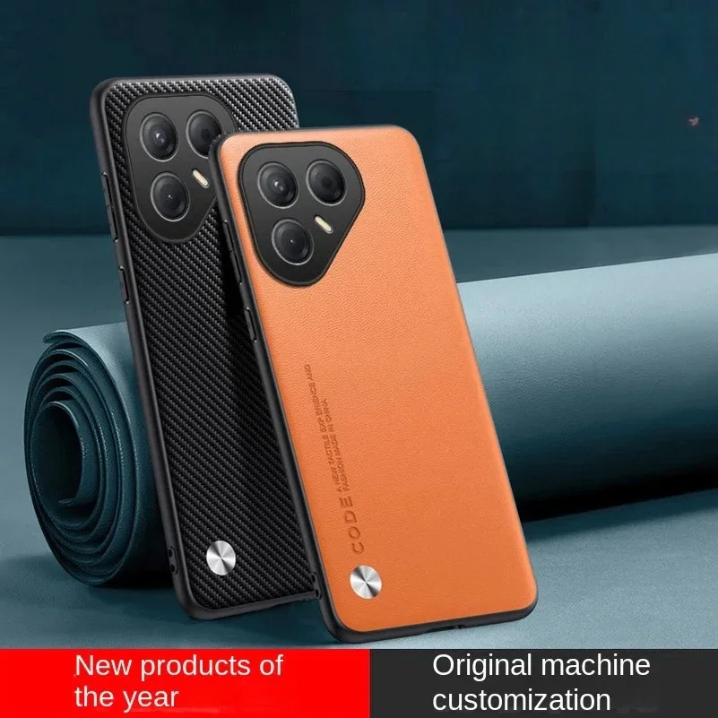 Premium PU Leather Shockproof Phone Case with Silicone Matte Bumper