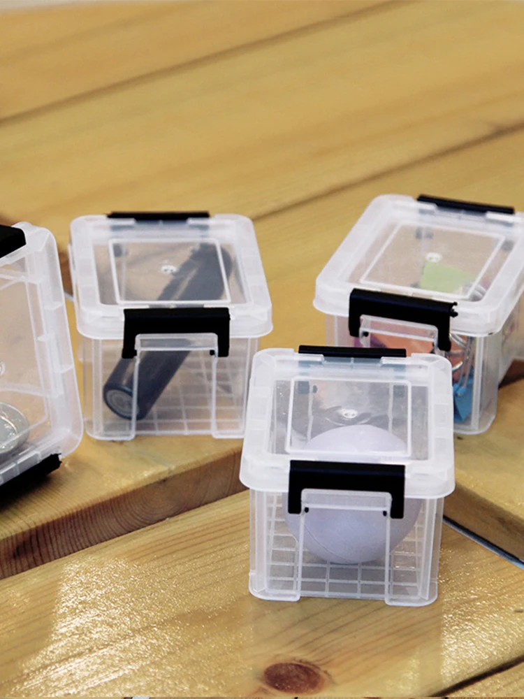 Household Goods Plastic Storage Box Transparent Mini Convenient Organizing Bin Durable Portable Mini Wear-resistant Storage Box