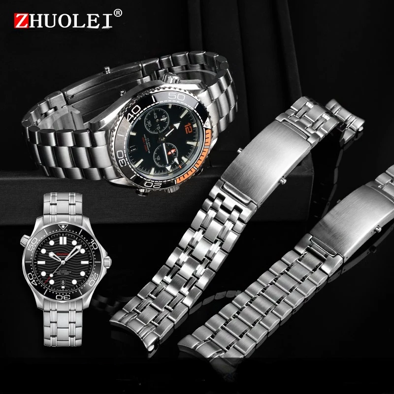 18Mm 20Mm 22Mm Cinturino In Acciaio Inossidabile Per Cinturino Omega New Seamaster 300 Speedmaster Planet Ocean Cinturino Per Bracciale Da Uomo