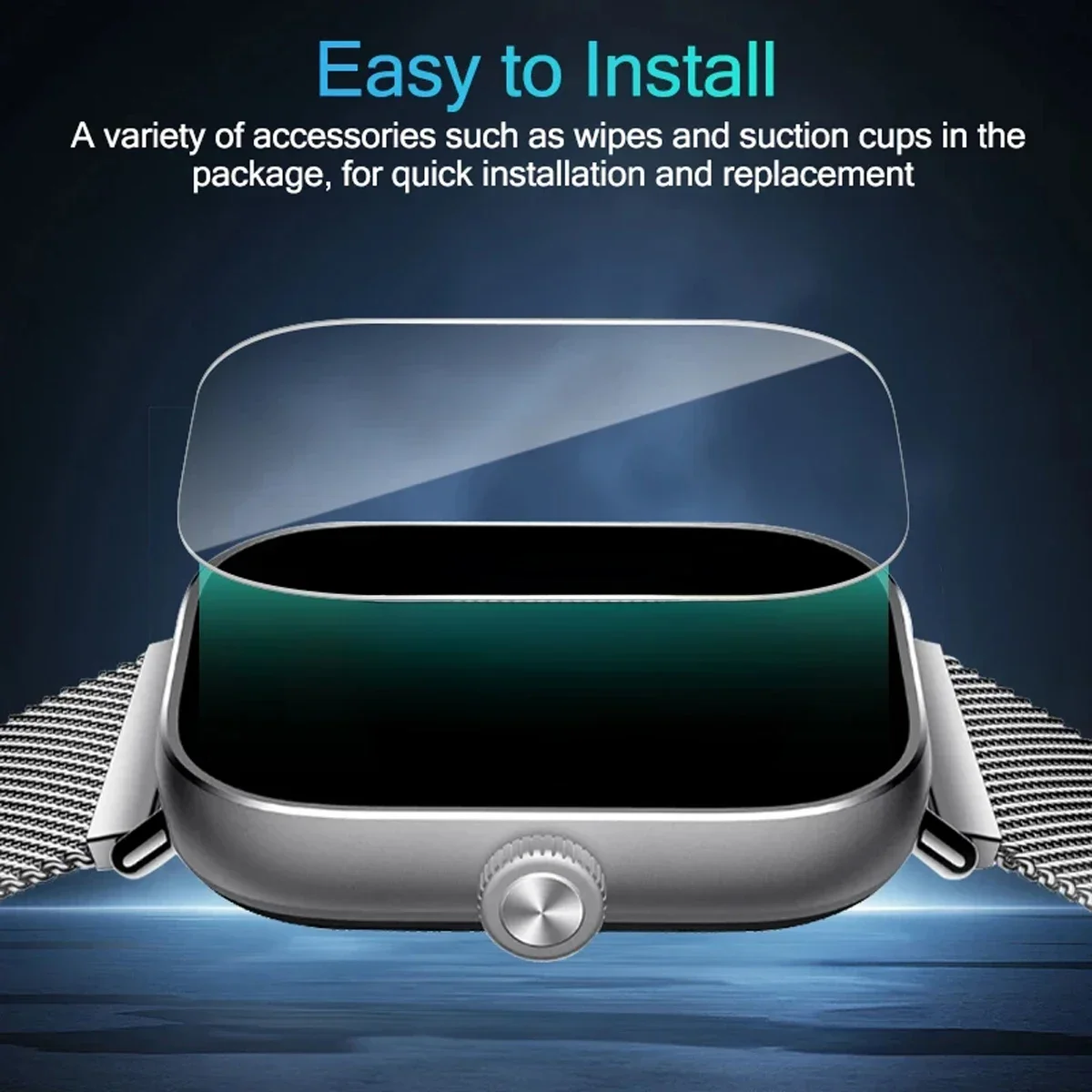 Premium Tempered Glass Screen Protector for Smartwatches - Easy Installation, Superior Protection