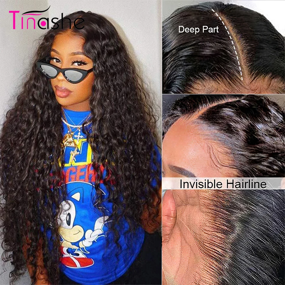 Tinashe Wear&Go Water Wave Glueless Wig Human Hair Wet And Wavy Lace Front Wig 200 250 Density 6x5 Pre Cut HD Lace Closure