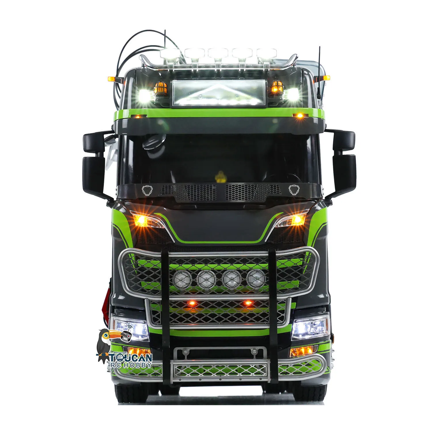 Toucan Customized Lesu Metal 6X6 Chassis 1/14 RC Tractor Truck 770S Hydraulic Crane DIY Lorry W/ Sound Light System Toy Model 2