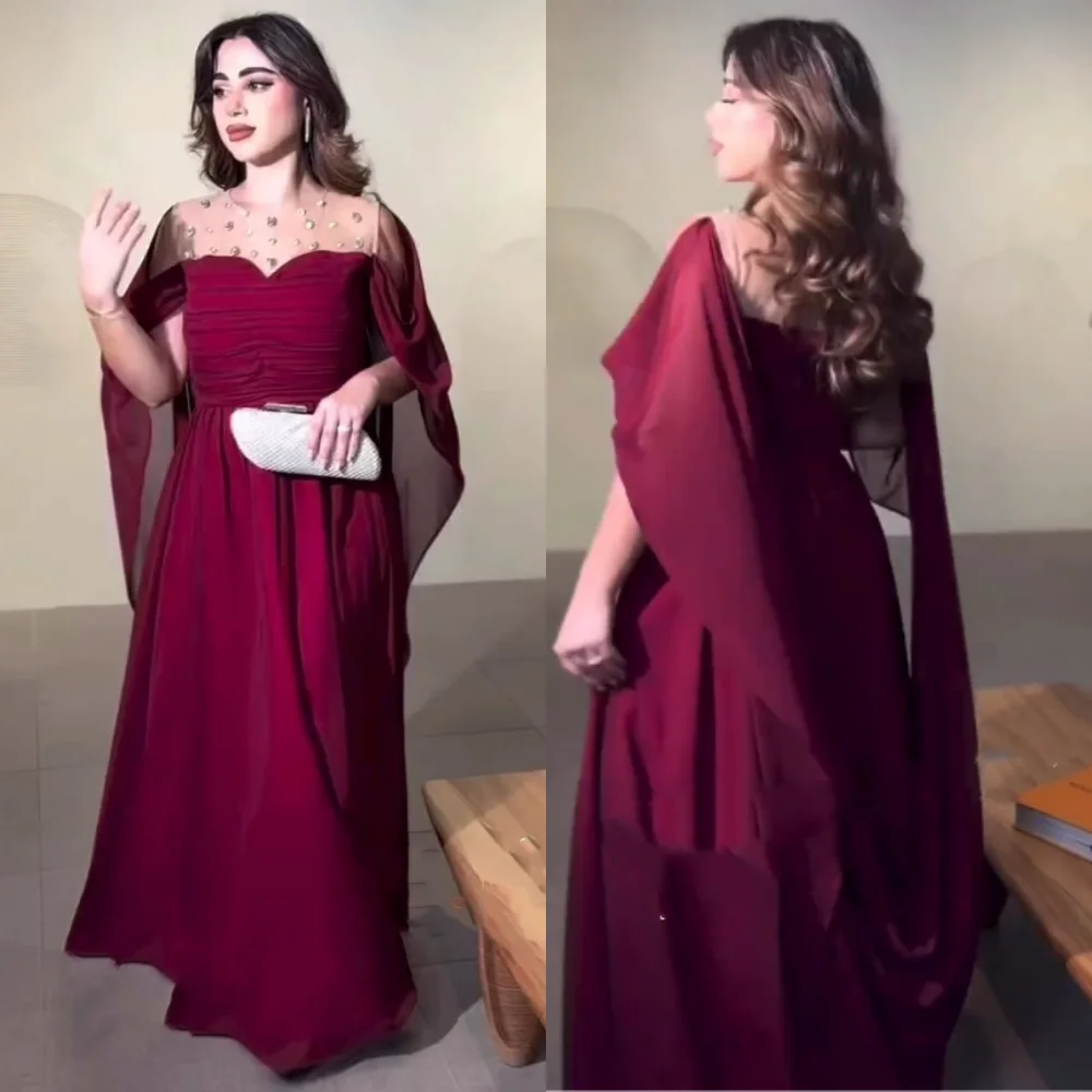 Evening  Sexy Casual  Jersey Sequined Celebrity A-line O-Neck Bespoke Occasion Gown Long Dresses