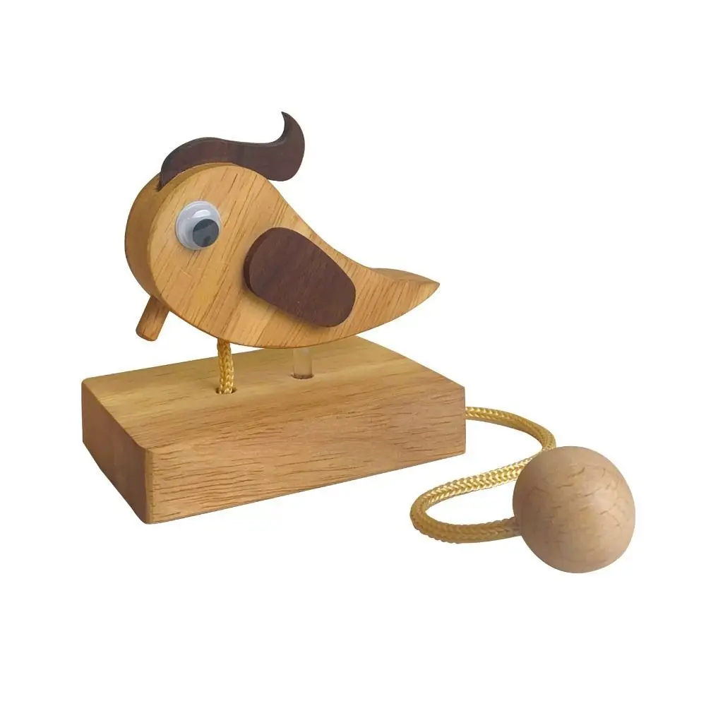 Wooden Front Doorbell Wooden Bird Door Knocker Creativity Drag Door Knocking Pendant Knocking Tool Practical Doorbell front door bell woodpecker door knocker