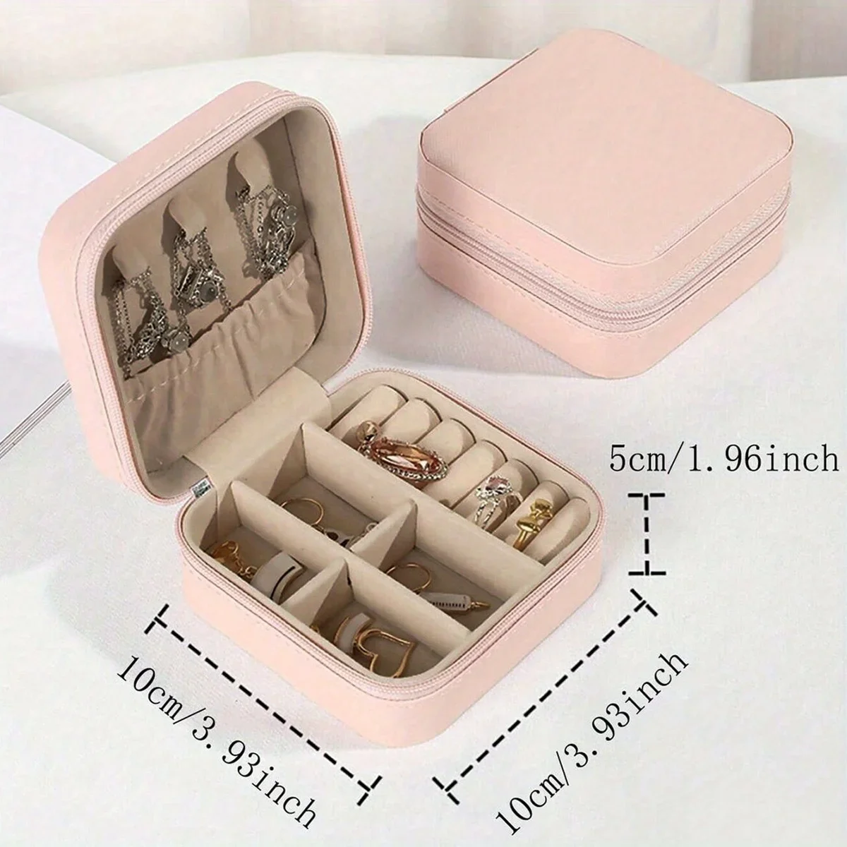 Mini Portable Jewelry Box Storage for Travel
