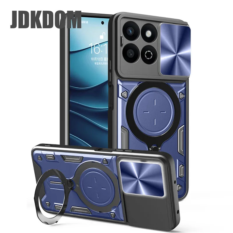 JDKDOM Shockproof Magnetic Stand Phone Case Cover