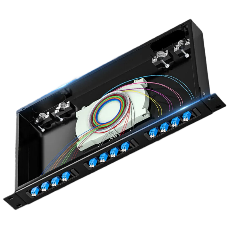 Haina universal optical fiber junction box FTTH LC 12 core single mode flange pigtail LSZH wall-mounted ISO certification