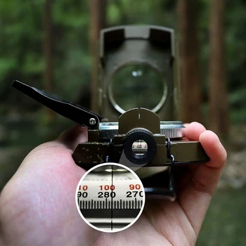 Mulitifunctional High Precision Outdoor Survival Military Compass Camping Waterproof Metal with Fluorescent Geological Compass 6