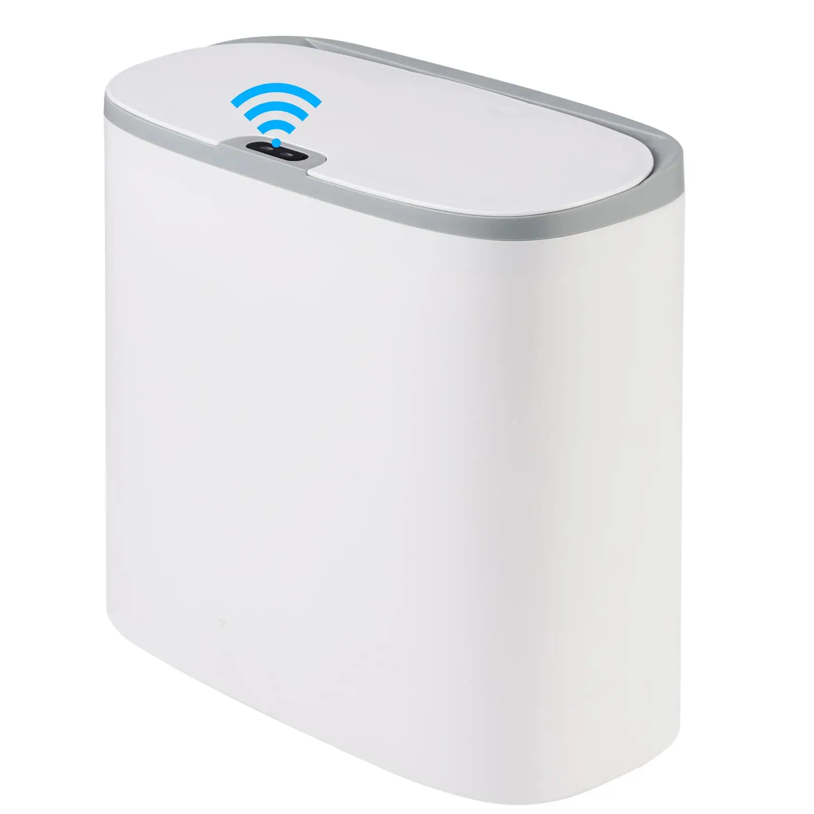 Touchless Motion Sensor Trash Can - Automatic Waterproof Slim Garbage Bin for Bathroom and Kitchen