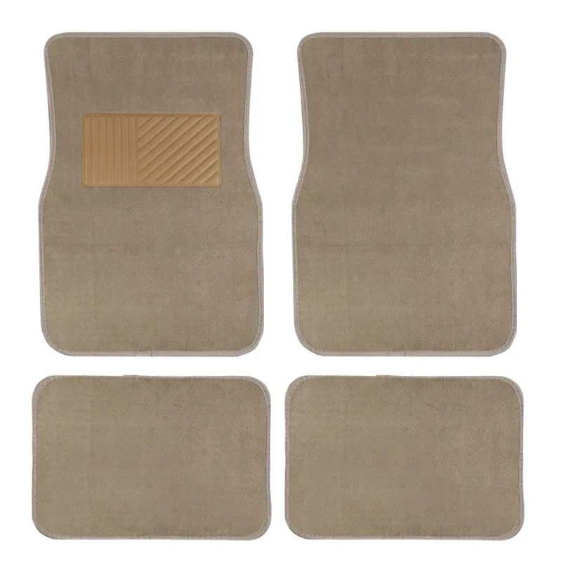 New Embroidered Car Floor Mats, Comfortable and Durable Flocking Floor Mats, Fashionable Car Universal Silk Circle Floor Mats