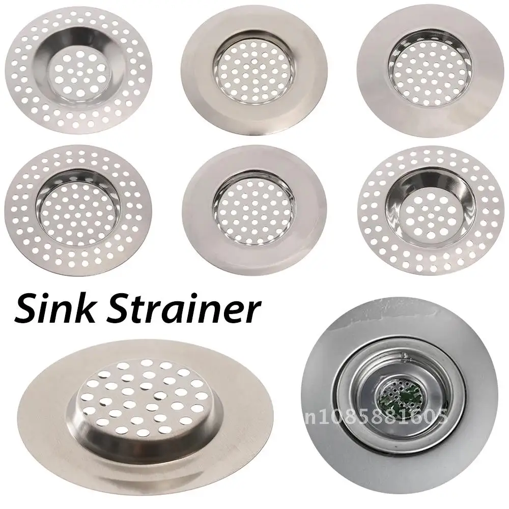 

2PCS Bathroom Basin Drain Filter Kitchen Sink Strainer with Wide Large Rim Catcher Cover Cap Plug