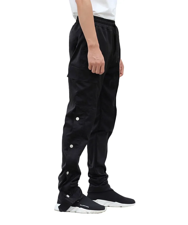 black sweatpants Cargo Pants Men 2021 Kanye Hip Hop Streetwear Jogger Pant Velcro Trousers Gyms Fitness Casual Joggers Sweatpants Men Pants roots sweatpants