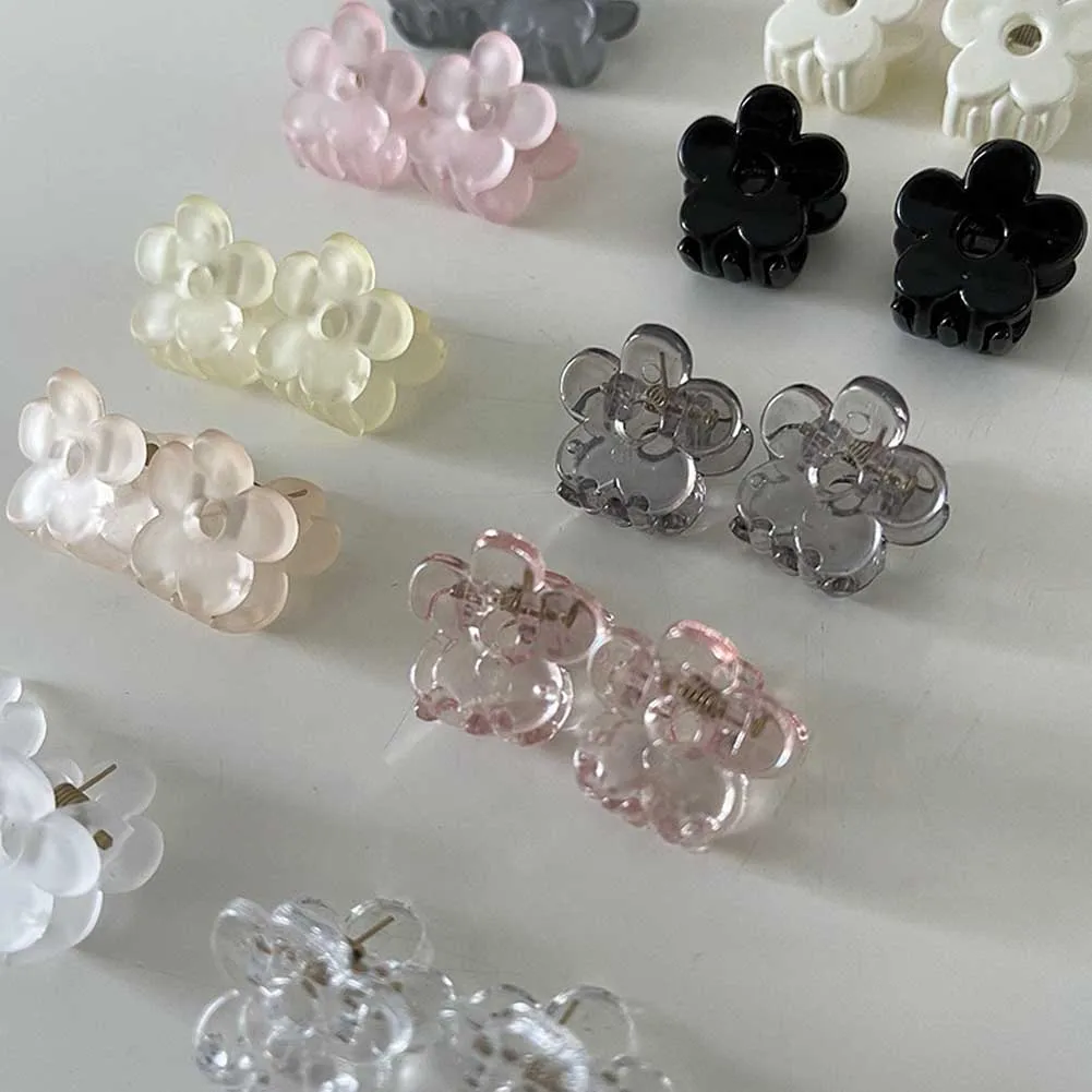 10pcs transparent plastic box pp 5 storage collections product packaging box dressing case mini case out size 10 5 6 5 4cm 4pcs/Set Korean Plastic Mini Flower Hair Claw Women Girls Sweet Colorful Hair Clips Hairpins Hair Accessories Barrettes Gift