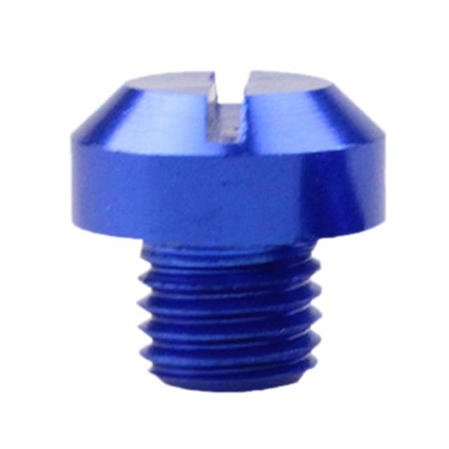 5 CNC Aluminum M10x1.25 Rearview Mirror Thread Blue Positive