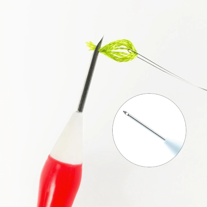 Rug Yarn Needle Embroidery Pen Hooking Threader Needle Embroidery Craft Tools