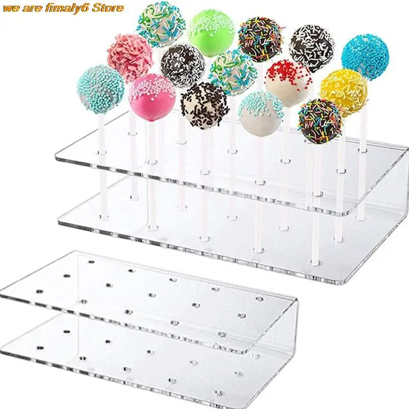 15 Holes Acrylic Lollipop Display Stand Wedding Party Dessert Stick Holder Mgic 