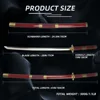 41″ Light Up Roronoa Zoro Swords Katana Japanese Anime Cosplay Samurai Sword Shusui Enma Kitetsu with Sword holder And Belt 5