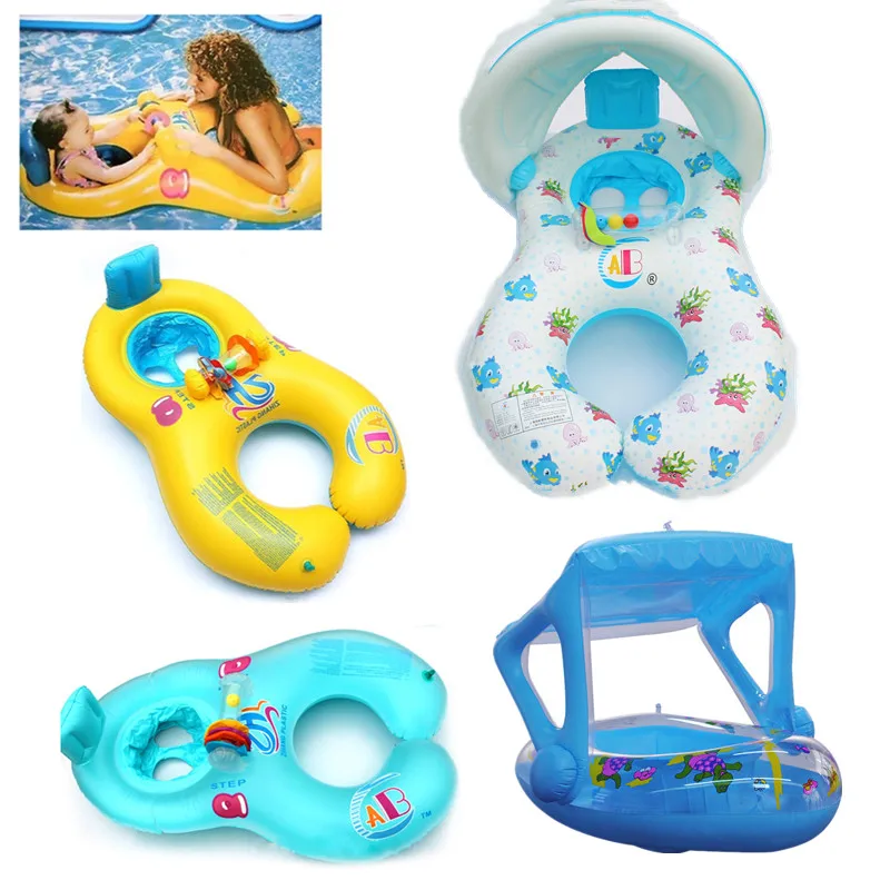 Inflatable Baby Swimming Ring Baby Accessories Kid Swimming Pool Circle Bathing Toy Double Raft Rings For Toddler
