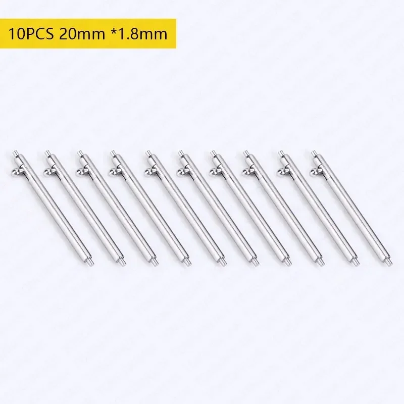 Watch pin repair tools 1.8mm diameter 20MM 22MM 10PCS quick release watch strap spring bars pins 24mm 18MM 23MM 16MM 19MM