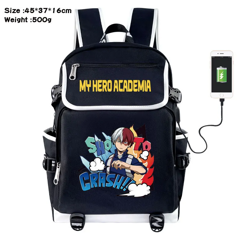 

Anime My Hero Academia Midoriya Izuku Cartoon Large Capacity Backpack Student School Laptop Bags
