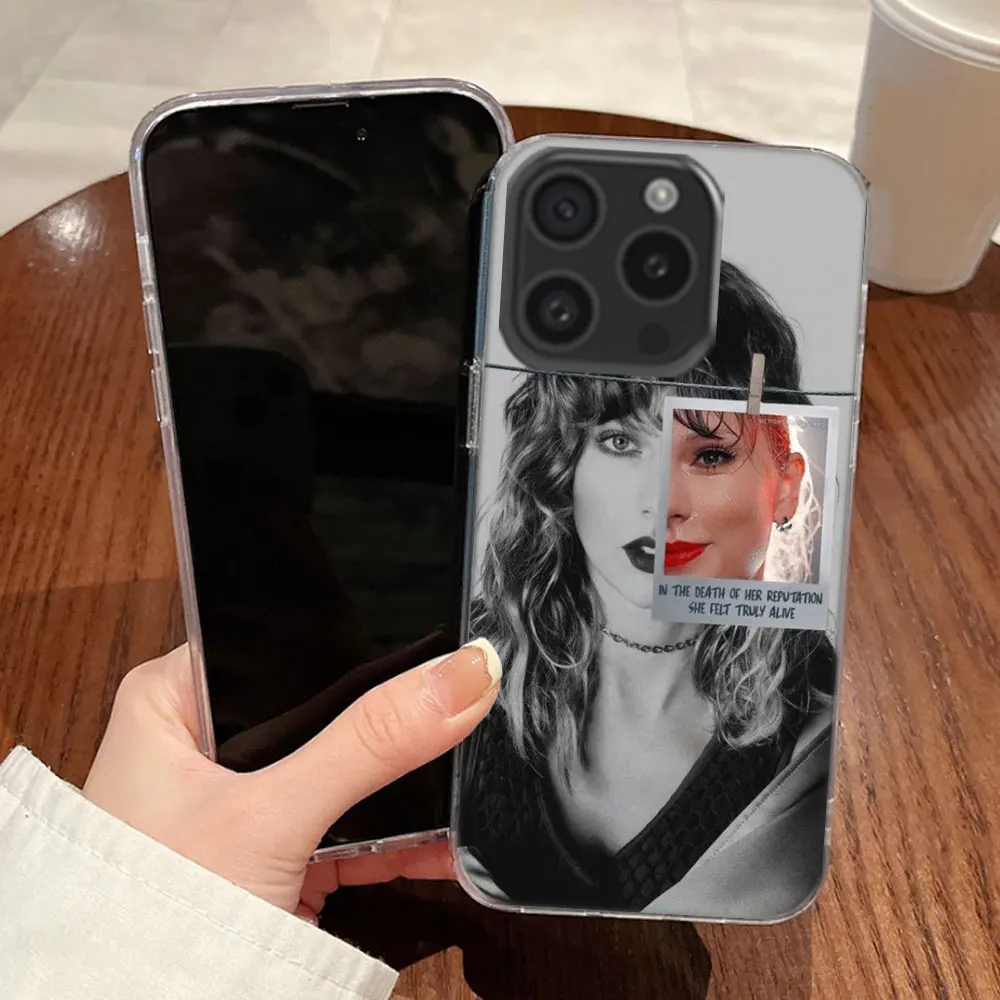 thumbnail image 1 of Funda de teléfono transparente T-Taylors S-Swifts para Aplee iPhone 12 13 Mini 14+ 15 Plus 16 Pro Max Funda 11 Pro X XS Max Coque Hard PC Cell, 1 of 5