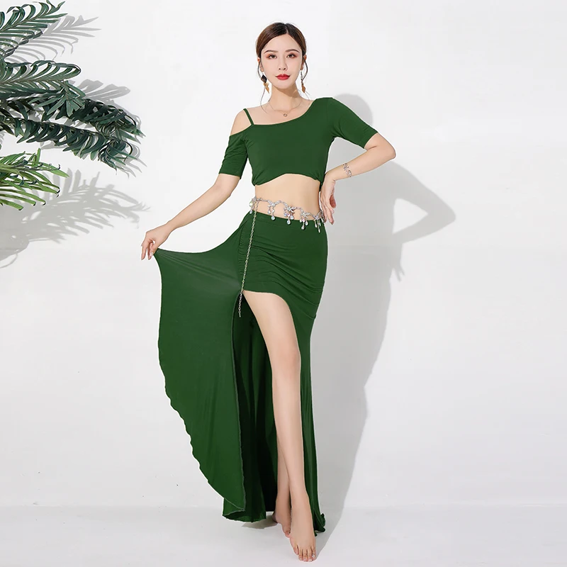 

Belly Dance Costume Women New Suit Practice Clothes Summer Sexy Modal Long Skirt Beginners Oriental Dance Clothes Stage
