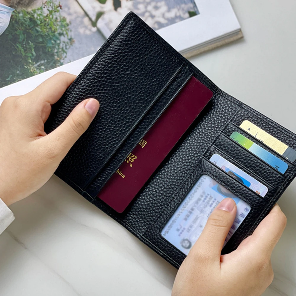 Porta passaporto in pelle bovina al 100% in vera pelle di fabbrica con lettere incise per uomo e donna, porta passaporto con nome personalizzato, porta carte da viaggio - immagine 5