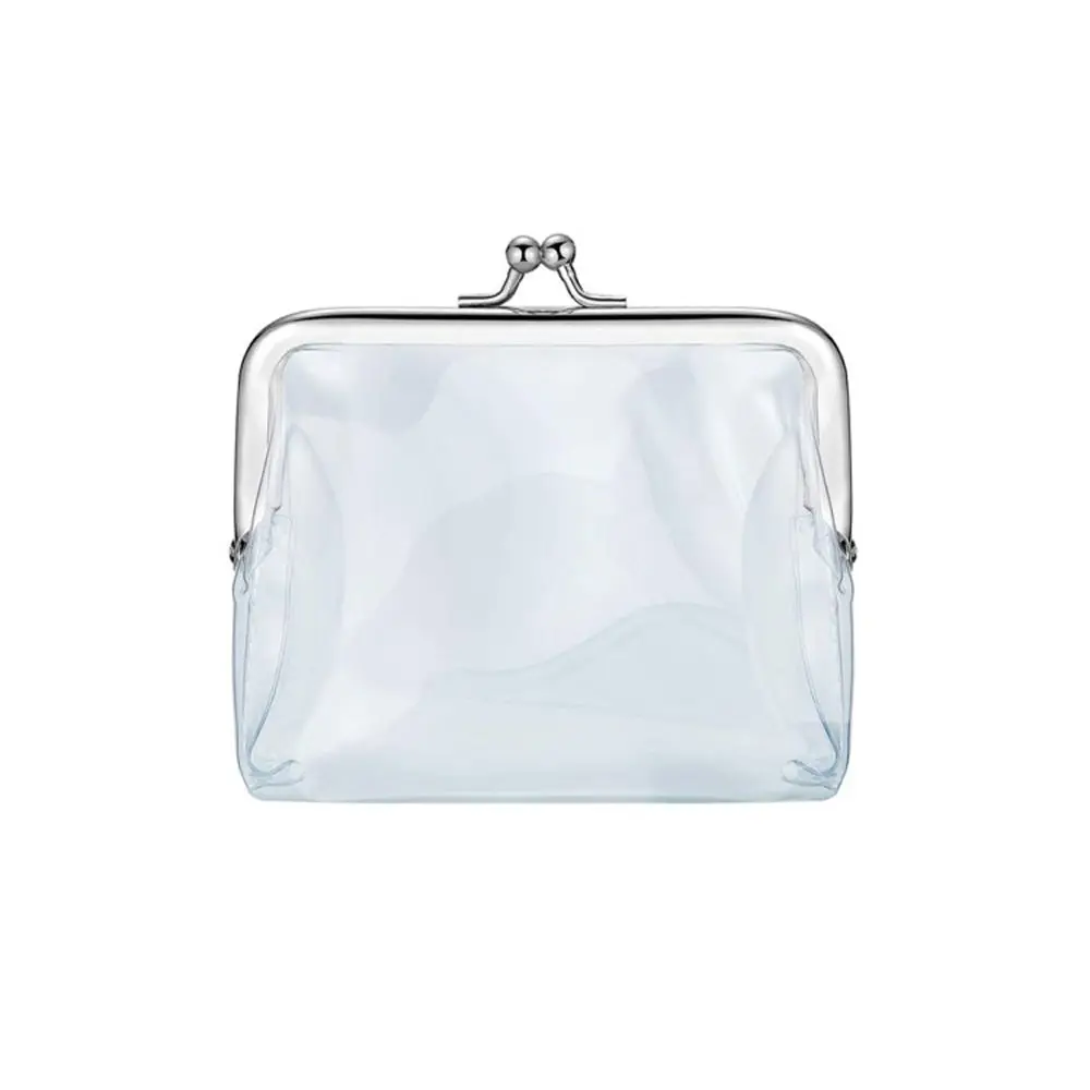 Mini Money Bags Bus Card Iron Mouth Clip Credit ID Card Small Wallet Holder Transparent Coin Purse Change Purse