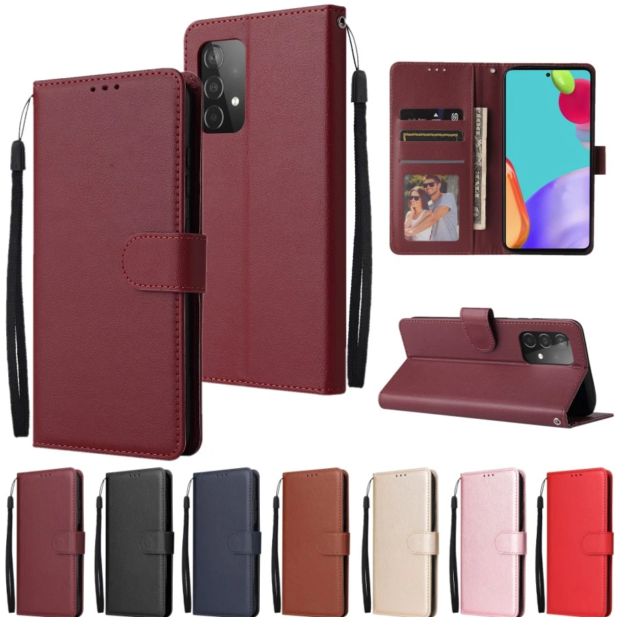 kawaii samsung phone cases For Samsung A53 A02S A03S A12 A13 A21S A31 A32 A33 A50 A51 A52 A72 A73 Flip Leather Wallet Case For Galaxy A6 A7 A8 2018 Case kawaii samsung cases