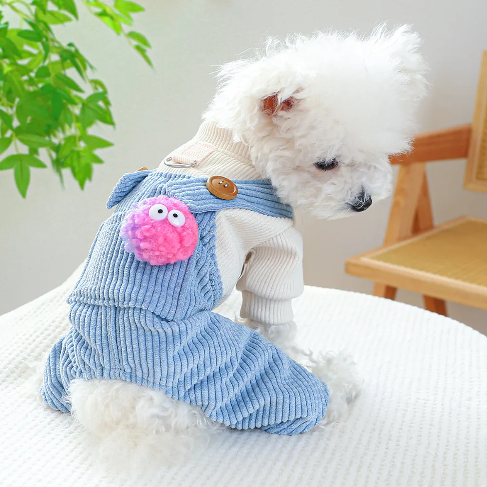 

Pet Jumpsuit Autumn Winter Desinger Clothes Small Dog Fashion Cartoon Sweater Cat Harness Puppy Pajamas Yorkie Poodle Chihuahua