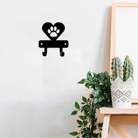 Key Hanger Miniature Cat Paw in Heart Key Rack Holder Wall Mounted Hook Up Home Decor Crochet Bathroom Accessories Wall Hook 1
