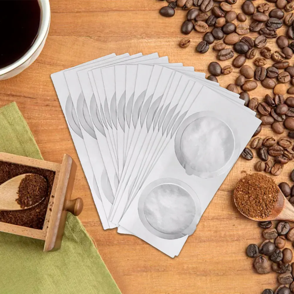 10/20 PCS Coffee Capsule Self-Adhesive Seals Foils Disposible Refillable Capsules Pods Lids for Nespresso Vertuo Coffee Machine