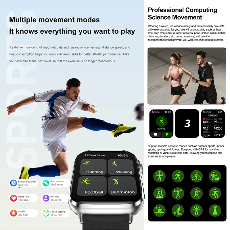 2025 New For Xiaomi Series 10 NFC Watch Men AMOLED Screen Bluetooth Call GPS Sport Waterproof Health Tracker Smartbracelet Women 4