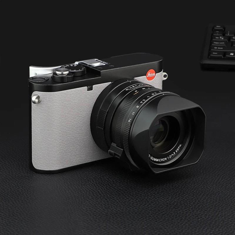 Leica カメラアクセサリー Haoge メタルスクエアレンズフード ライカ Q3 Q3-43 カメラ