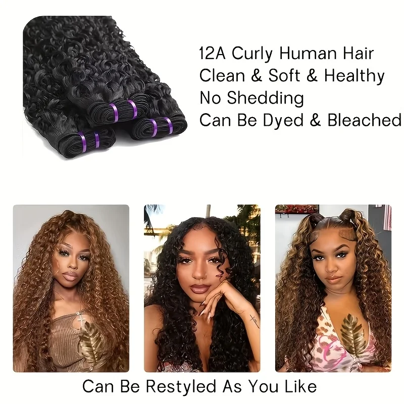 GOWIK Burmese Curly Human Hair Bundles Human Hair Quality Deep Wave Raw Hair Weave Bundle Double Drawn Vietnamese Hair Extension 6