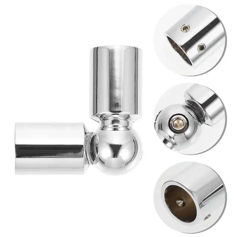 Connector Curtain Elbow Corner Rod Window Hinged Drapery Pole Door Rods