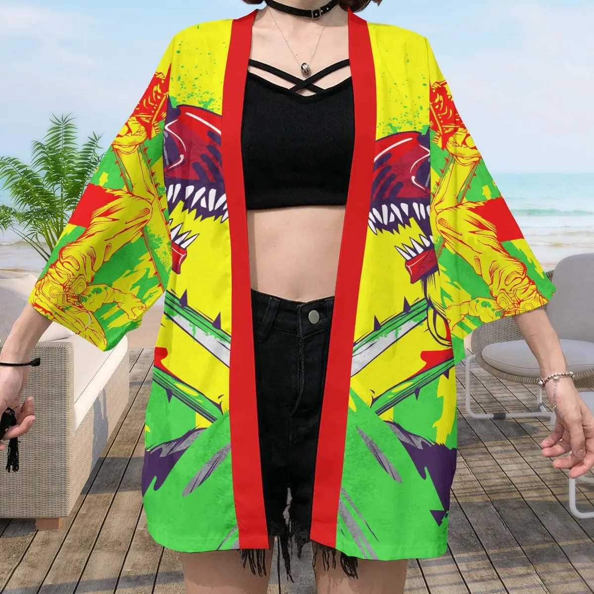My Hero Academia Kimono Chainsaw Man Kimono Men's and Women's Cape Casual Cardigan Haori