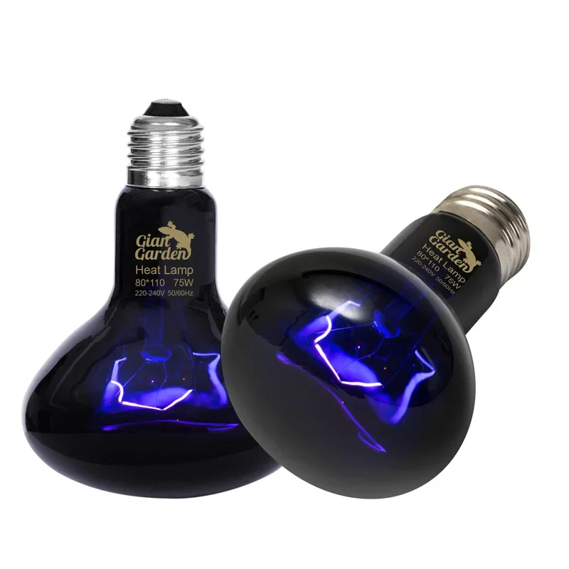 Pet Heating Lamp Reptile Snake Heat Night Light 25W 50W 75W 100W Lizards Snakes Reptiles Lamp Heat Bulb Feeding Box Supplies