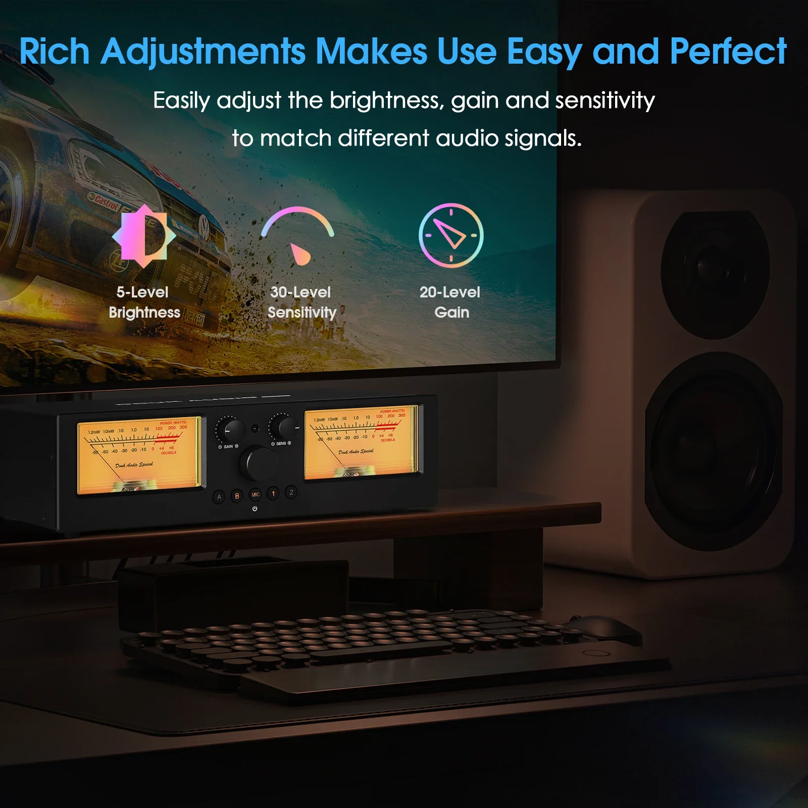 2ゾーンアンプ スピーカーセレクターボックス VUメーター付き オーディオ Amazon | Nobsound 2ゾーンアンプ/スピーカーセレクターボックス