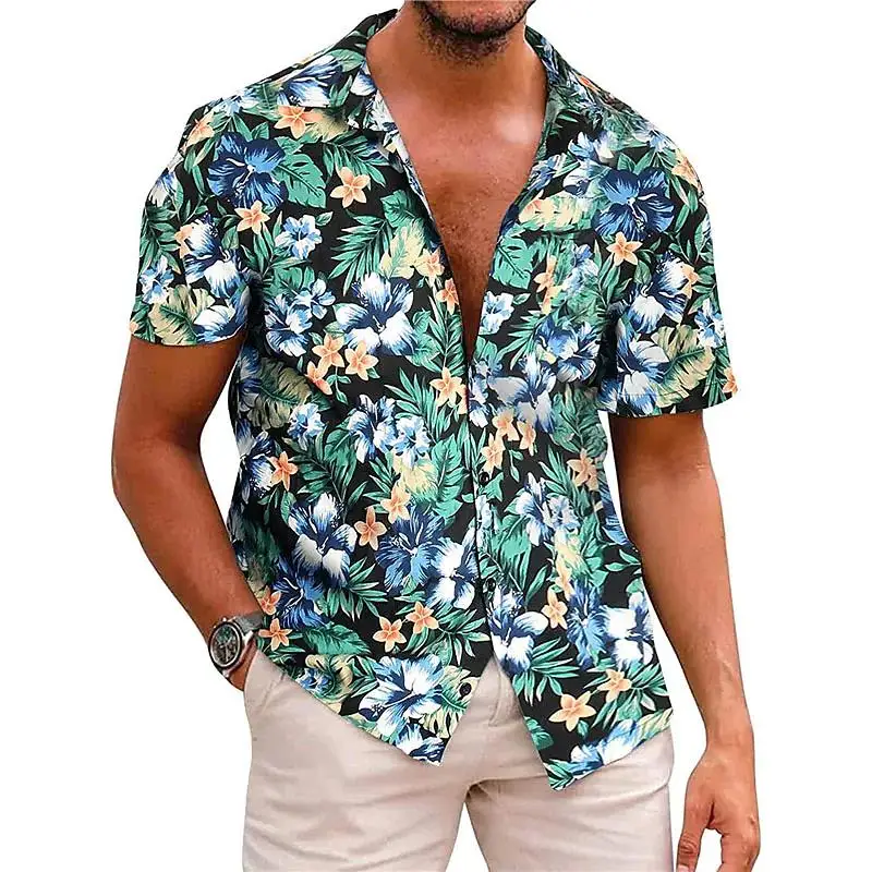 Summer Hawaiian Tropical Shirts For Men 3d Men's Shirt Beach Holiday Short Sleeve Oversized Tops Tee Shirt Homme Travel Blouse женское ведро с реверсивным очным принтом fishman hat holiday travel beach cap