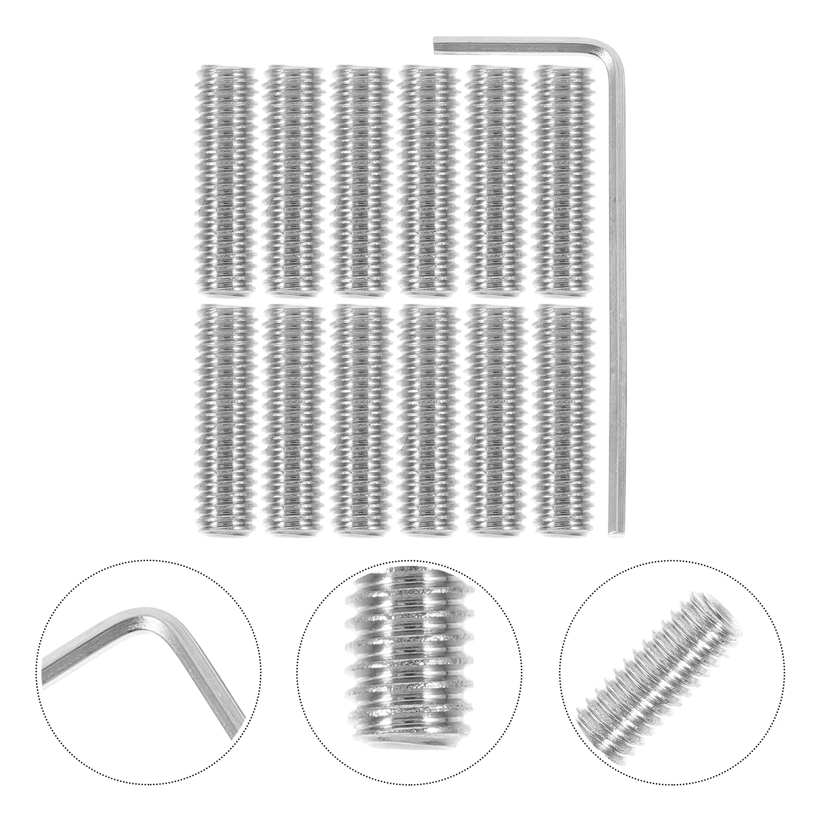

12pcs Bridge Saddle Screw Replacement Bridge Saddle Fitting Guitar Part Accessory